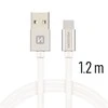 Swissten Textile Universal Quick Charge 3.1 USB-C duomenų ir įkrovimo laidas 1,2 m