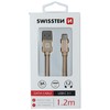 Swissten Textile Universal Quick Charge 3.1 USB-C duomenų ir įkrovimo laidas 1,2 m