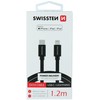 Swissten tekstylny USB-C - Lightning mFi 1.2m juoda