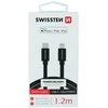 Swissten tekstylny USB-C - Lightning mFi 1.2m juoda
