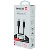 Swissten tekstylny USB-C - Lightning mFi 1.2m juoda