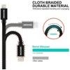 Swissten tekstylny USB-C - Lightning mFi 1.2m juoda