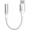 „Swissten Textile“ USB-C į 3,5 mm lizdą jungiantis garso adapteris, 15 cm