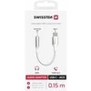 „Swissten Textile“ USB-C į 3,5 mm lizdą jungiantis garso adapteris, 15 cm