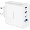 Įkroviklis Swissten SWISSTEN Adapteris sieciowy CORE GaN 100W, 4-portowy, 2x USB-C PD 100W + 1x USB-C PD 20W + 1x US