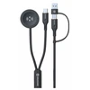 „Swissten“ belaidis 2in1 įkrovimo laidas, skirtas „Samsung Galaxy Watch“ / 2x USB-C / USB 1.2m