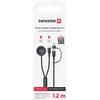 „Swissten“ belaidis 2in1 įkrovimo laidas, skirtas „Samsung Galaxy Watch“ / 2x USB-C / USB 1.2m