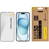 Tactical apsauginis stiklas Shield 5D skirtas Apple iPhone 15 su juodos spalvos krašteliu