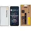 Tactical apsauginis stiklas Shield 5D skirtas Motorola G45 su juodos spalvos krašteliu