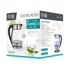 TEESA elektrinis virdulys, stiklas + inox, 2000 W, juodas, 1.7 l