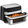 Gruzdintuvė Tefal Dual Easy Fry Flex EY922D 9 L Stand-alone Hot air fryer Juodas, Nerūdijantis plienas