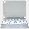 Dėklas Typecase Edge Pro su klaviatūra for Apple iPad Pro 13″ M4 2024 / M5 2025 sidabro spalvos
