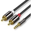 Ugreen AV116 10591 audio mini jack cable 3.5 mm (male) / 2RCA (male) 5m - juodas