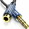 Laido pratęsimas audio AUX lizdas 3.5mm UGREEN AV118, 1m - pilkas/juodas