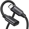 Kabelis ilgiklis USB C kištukas - USB C lizdas USB3.2 100W 1m 10Gbps juodas US372 UGREEN