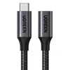 Kabelis ilgiklis USB C kištukas - USB C lizdas USB3.2 100W 1m 10Gbps juodas US372 UGREEN