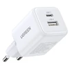 Įkroviklis jungiama į tinklą Ugreen X514 USB + USB-C, GaN, 20W (balta)