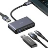 USAMS Adapteris HUB 4in1 2xUSB 2.0/USB 3.0/USB-C pilka/dark pilka SJ627HUB01 (US-SJ627)
