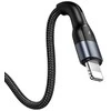 USAMS Kabelis pintas U55 2A lightningjuodos spalvos 1m SJ448USB01 (US-SJ448)