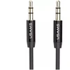USAMS Adapteris audio jack 3,5m - 3,5m 1m juodos spalvos YP101 (YP-01)