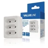 Valueline VLES300C001WH Trišakis adapteris 220V EU