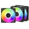 Ventiliatorius ARCTIC P12 PRO Reverse PWM PST A-RGB High-Performance Fans 120mm 4-pin 3 pcs - juodas