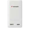 Verbatim GaN Travel Charger Fold 'n' Go 65W, 2×USB-C PD EU Plug, Baltas
