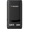 Verbatim GaN Travel Charger Fold 'n' Go 65W, 2×USB-C PD EU Plug, Juodas