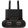 Verbatim GaN kelioninis įkroviklis „Fold ‘n’ Go“ 65W, 2×USB-C PD ES kištukas, Juodas