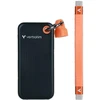 Dysk Zewnętrzny Verbatim Pocket SSD 128GB USB-C 3.2 gen.2 juoda-oranžinė 32435