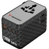 Verbatim Adapteris kelioninis EU/UK/US GaN 2xUSB-A/3xUSB-C PD 170W juodos spalvos 30190