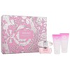 Versace Bright Crystal rinkinys moterims (EDT, 50 ml + kūno losjonas, 50 ml + dušo želė, 50 ml)