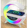 „Energy Sistem Wolulu AS-50195“ naktinė lemputė su belaidžiu įkrovikliu / „Bluetooth“ garsiakalbiu / žadintuvu / LED / RGB