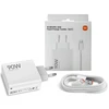 Xiaomi MDY-15-EK USB-A 90W Kelioninis įkroviklis + Data kabelis USB-C 6A baltos spalvos
