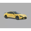 Xiaomi SU7 Ultra 1:18 Die-cast Model Car | Lightning Geltona | Zinc alloy, ABS, SAN, PVC
