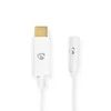 Kabelis Nedis CCBW65950WT015 kabelis audio 0,15 m 3.5mm USB Type-C Baltas