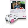 Vaizdo grotuvas LENCO DVP-910 9 DVD-Player + USB &amp; KfZ-Halterung. pink/wei