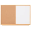Baltoji magnetinė ir kamštinė lenta BI-OFFICE EARTH Combo 120x90, ąžuolo rėmas