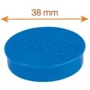 Baltosios lentos magnetai Nobo, 38mm, 10 vnt., mėlynos spalvos