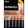 Baterijos DURACELL AA, LR6, 6vnt