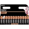 Baterijos DURACELL Simply AA, 12 vnt.