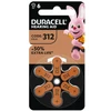 Baterijos klausos aparatui DURACELL 312 PR41, 6 vnt