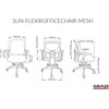 Sunflex Biuro kėdė SUN-FLEX OFFICECHAIR su tinkeliu, juoda