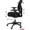 Sunflex Biuro kėdė SUN-FLEX OFFICECHAIR su tinkeliu, juoda