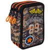 Cool Pack Forminis trijų skyrių penalas su priedais CoolPack Jumper 3 Badges Boys