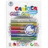 Dekoraciniai klijai CARIOCA, 6 spalvos po 10,5 ml, su blizgučiais