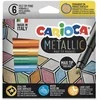 Flomasteriai CARIOCA Metallic MaxiMarkers, 6 vnt.