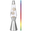 Itotal LED Lava lempa 36 cm su kintančia spalva spalva, baltu vašku ir sidabriniu pagrindu