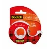Lipni juosta Scotch Crystal Clear, 19mmx7,5m, su laikikliu