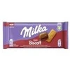 Pieninis šokoladas MILKA Biscoff iš Alpių pieno su karamelizuotų sausainių gabalėliais, 90 g
